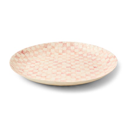 Rosy Check Capiz Decorative Bowl