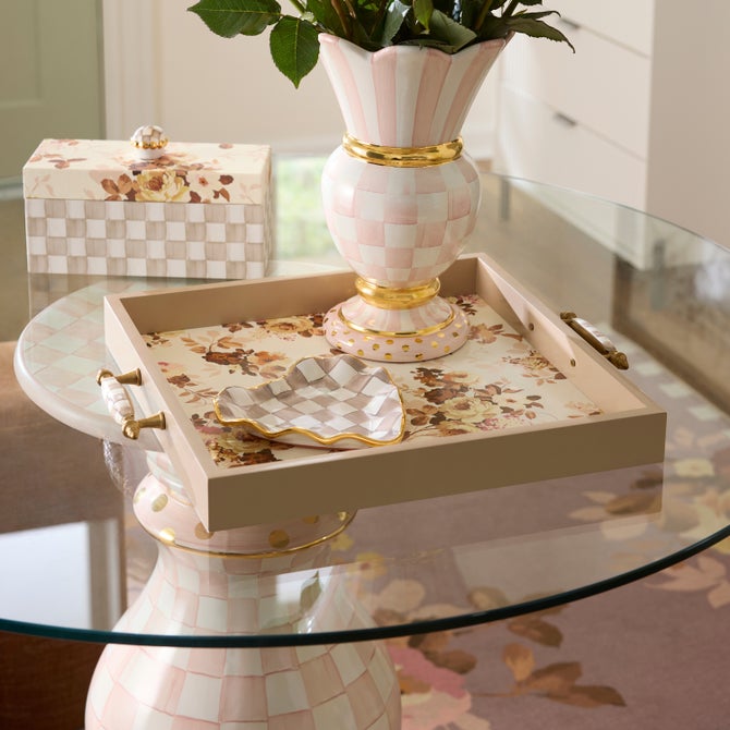 Wild Rose White Serving Tray image number 1