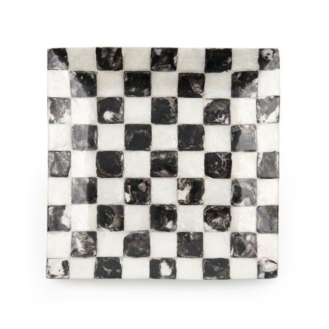 Courtly Check Capiz Catchall Tray image number 1