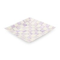 Violet Check Capiz Catchall Tray