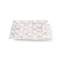 Violet Check Capiz Catchall Tray