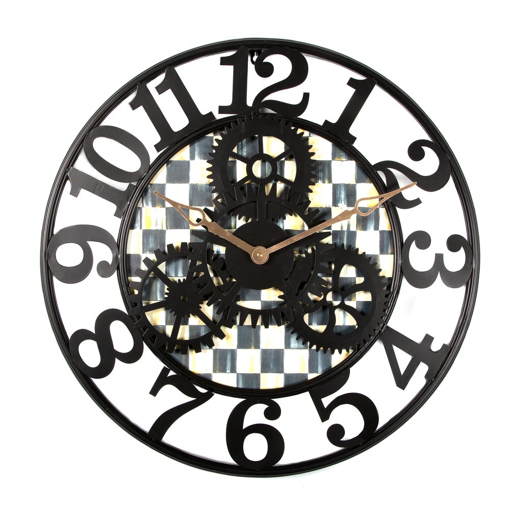 Courtly Check Small Farmhouse Wall Clock mackenzie-childs Panama imagen 1