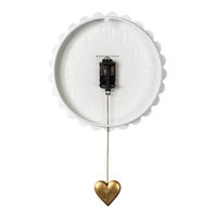 Sterling Check Heart Pendant Wall Clock