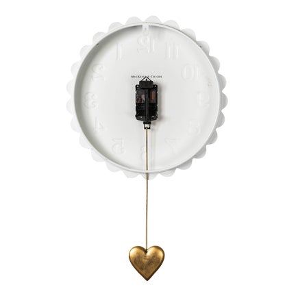 Sterling Check Heart Pendant Wall Clock