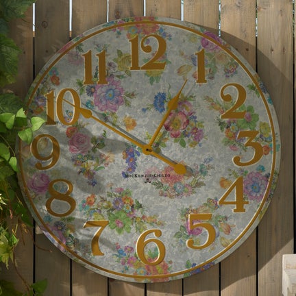 Flower Market Outdoor Wall Clock