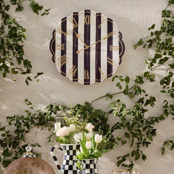 Courtly Stripe Wall Clock image number 2