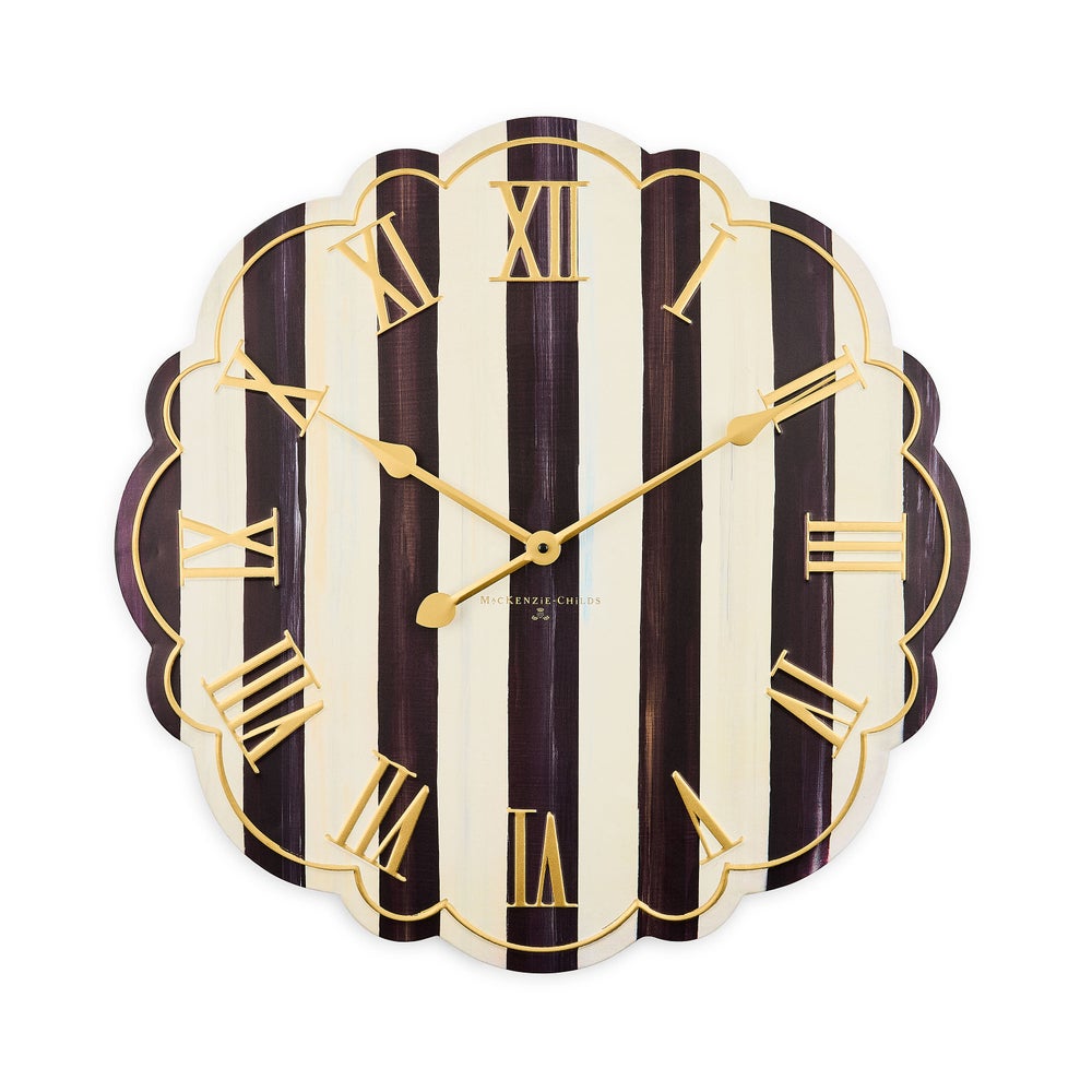 Courtly Stripe Wall Clock mackenzie-childs Panama imagen 1