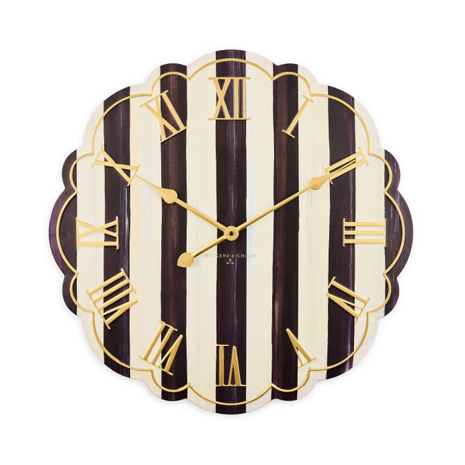 Courtly Stripe Wall Clock image number 0