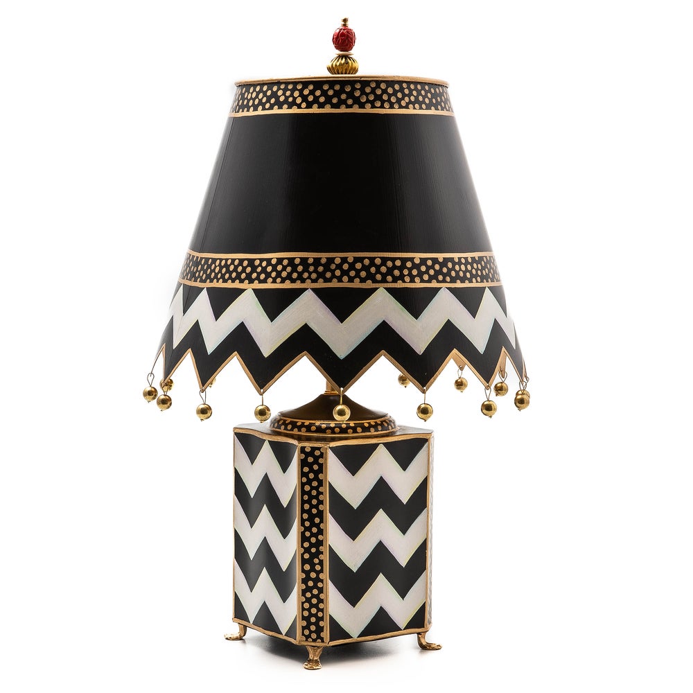 Courtly Zig Zag Table Lamp mackenzie-childs Panama imagen 1