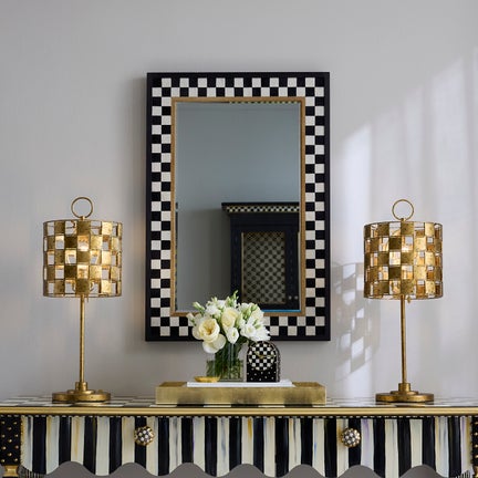 Golden Check Table Lamp