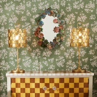 Golden Check Table Lamp
