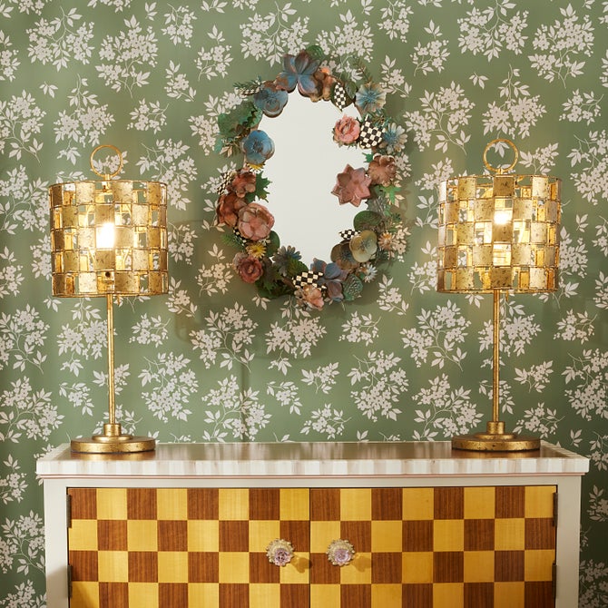 Golden Check Table Lamp image number 4