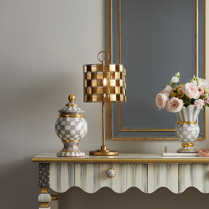 Golden Check Table Lamp image number 5