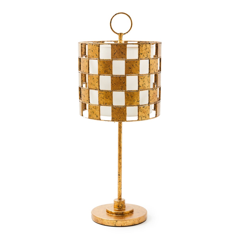 Golden Check Table Lamp mackenzie-childs Panama imagen 1