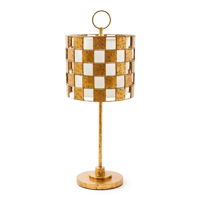 Golden Check Table Lamp image number 0