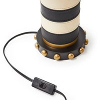 Flatiron Leather Stripe Table Lamp