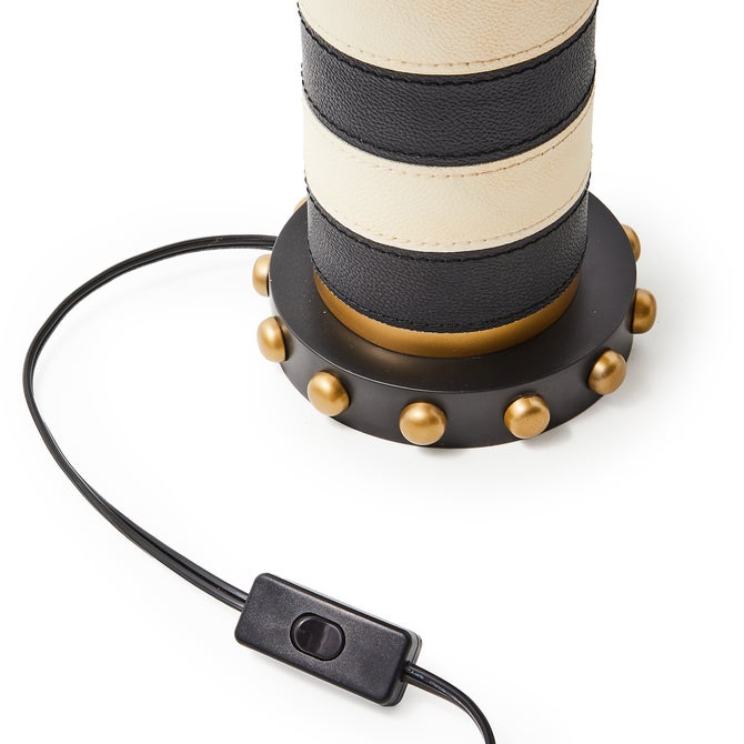 Flatiron Leather Stripe Table Lamp image number 2