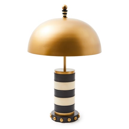 Flatiron Leather Stripe Table Lamp