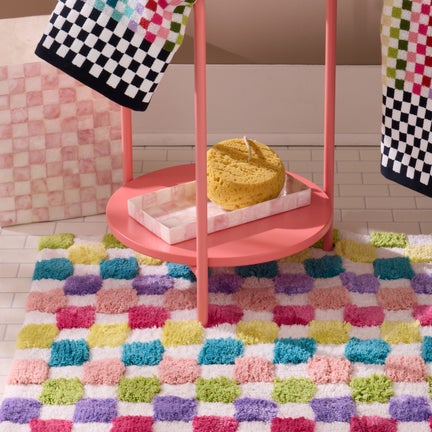 Rosy Check Capiz Vanity Tray