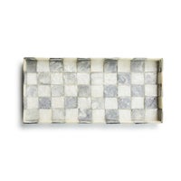 Sterling Check Capiz Vanity Tray