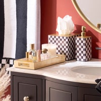 Courtly Check Glass Vanity Tray