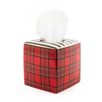 Tartan Red Boutique Tissue Box Cover