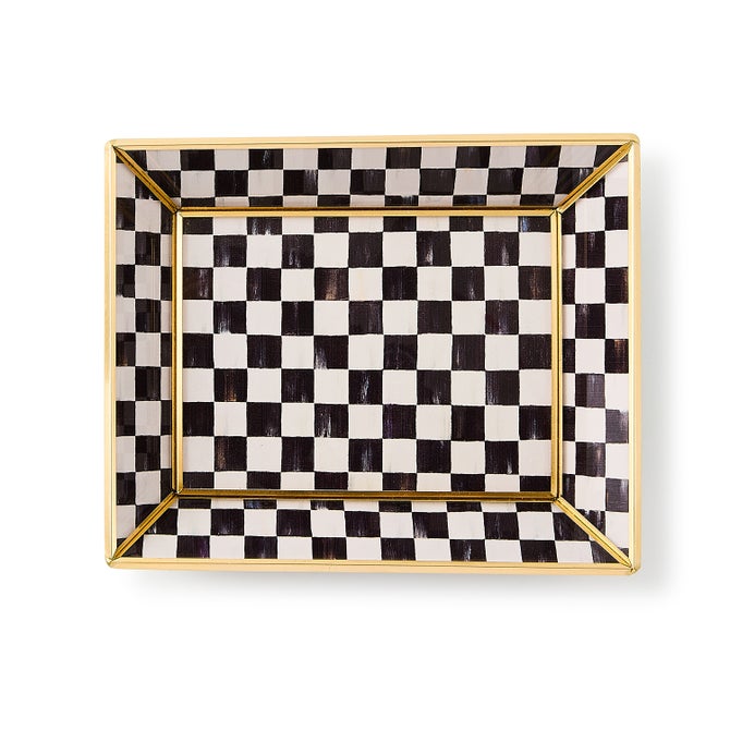 Courtly Check Small Glass Tray image number 0