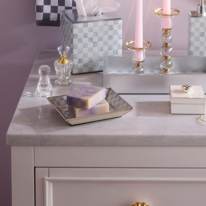 Sterling Check Small Glass Tray image number 2