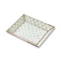 Sterling Check Small Glass Tray