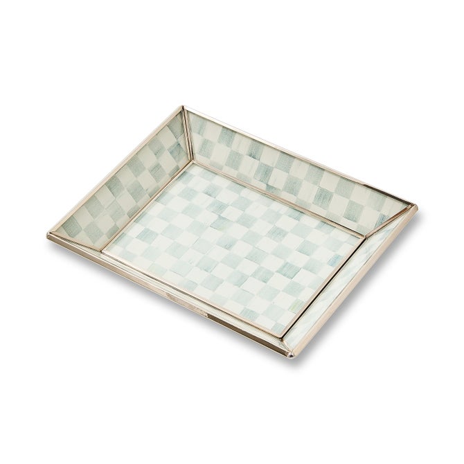 Sterling Check Small Glass Tray image number 0
