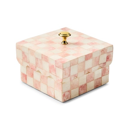 Rosy Check Capiz Scalloped Box