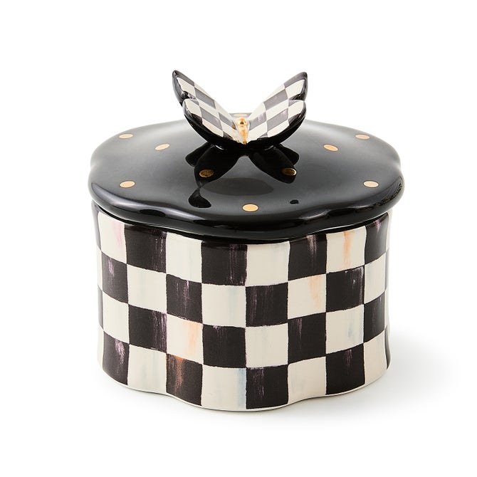 Courtly Check Butterfly Trinket Box image number 2