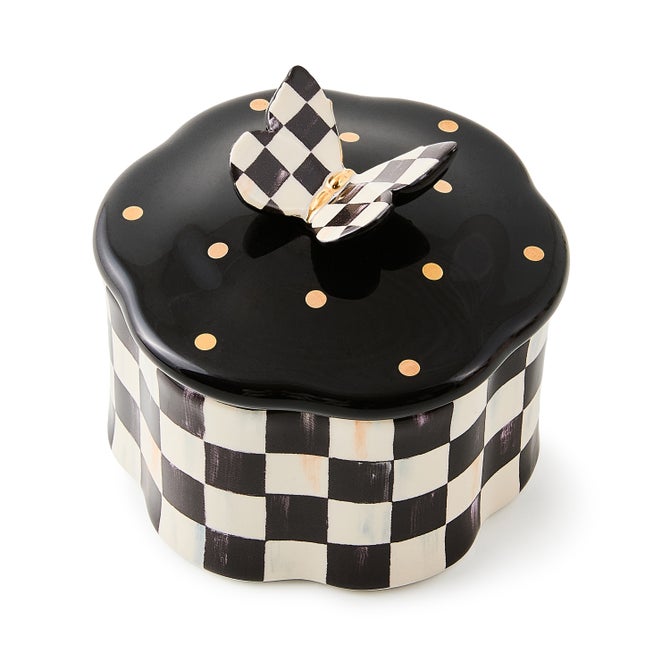 Courtly Check Butterfly Trinket Box image number 0