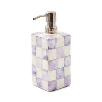 Violet Check Capiz Soap Pump