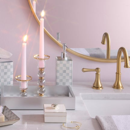 Sterling Check Soap Glass Pump