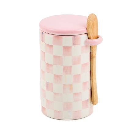 Rosy Check Farmhouse Canister