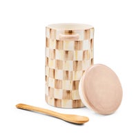 Mocha Check Farmhouse Canister