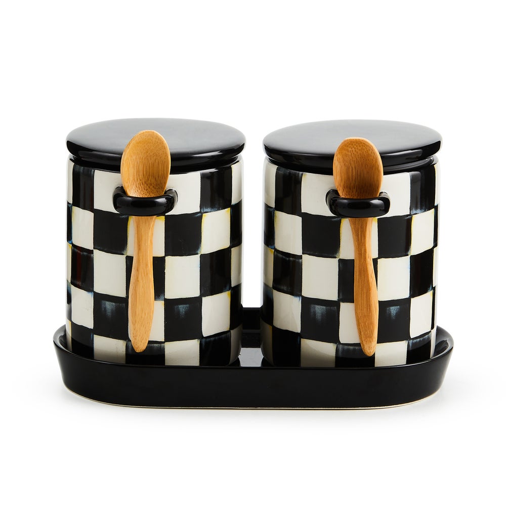 Courtly Check Farmhouse Canisters, Set of 2 mackenzie-childs Panama imagen 1