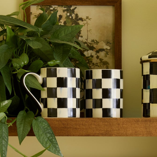 Courtly Check Porcelain Mug image number 4