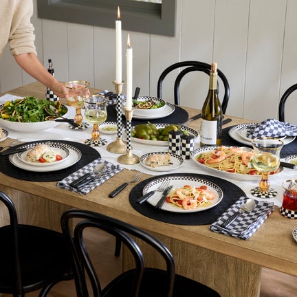 Courtly Check Everyday Dinner Plates, Set of 4