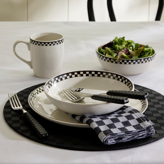 Courtly Check Everyday Mugs, Set of 4 image number 1