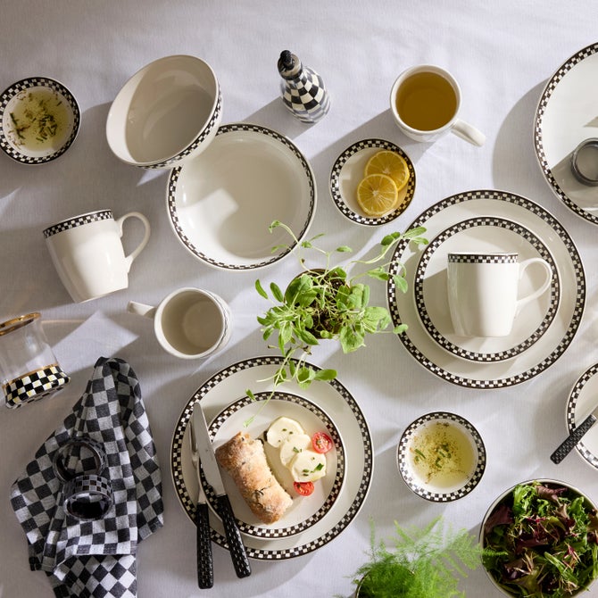 Courtly Check Everyday Mugs, Set of 4 image number 3