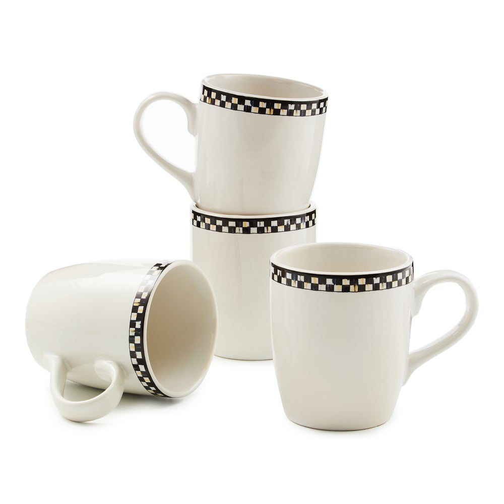 Courtly Check Everyday Mugs, Set of 4 mackenzie-childs Panama imagen 1