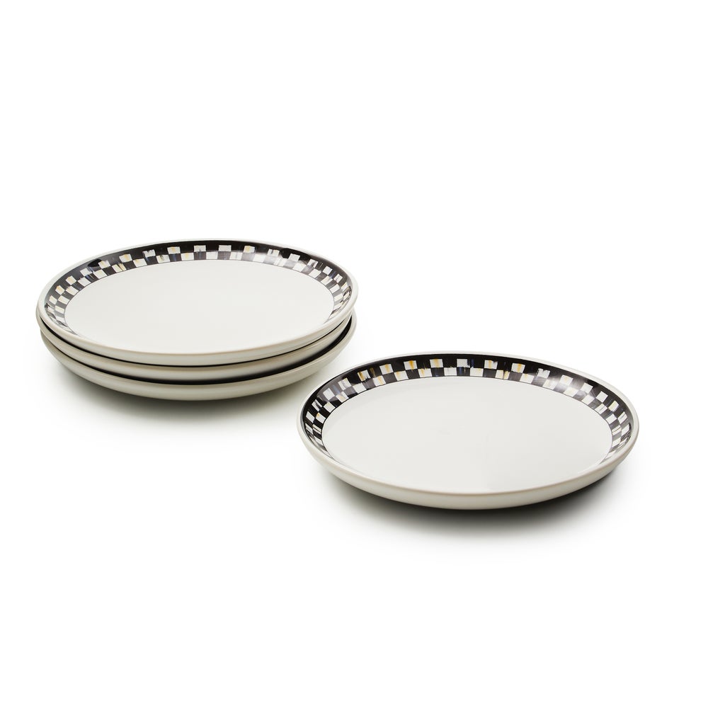 Courtly Check Everyday Small Plates, Set of 4 mackenzie-childs Panama imagen 1 Courtly Check Everyday Small Plates, Set of 4 mackenzie-childs Panama imagen 1