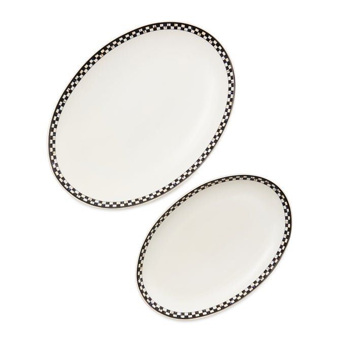 Courtly Check Everyday Oval Platters, Set of 2 image number 1