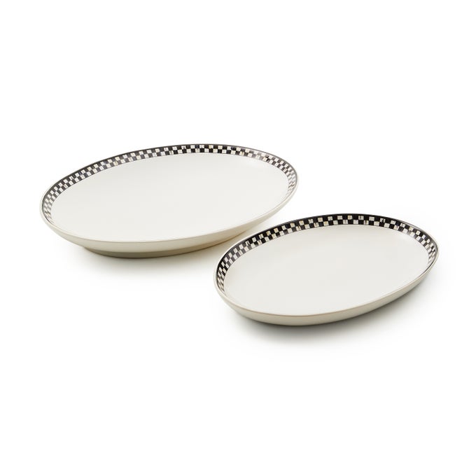 Courtly Check Everyday Oval Platters, Set of 2 image number 0