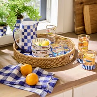 Indigo Check Pitcher