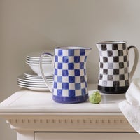 Indigo Check Pitcher