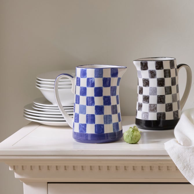 Indigo Check Pitcher image number 4