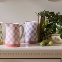 Lilac Check Pitcher